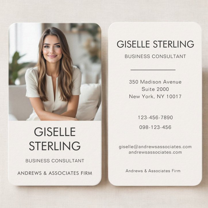 Business Consultant Professional Photo Business Card