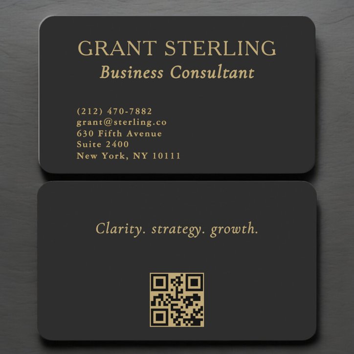 Business Consultant QR Code Professional Business Card