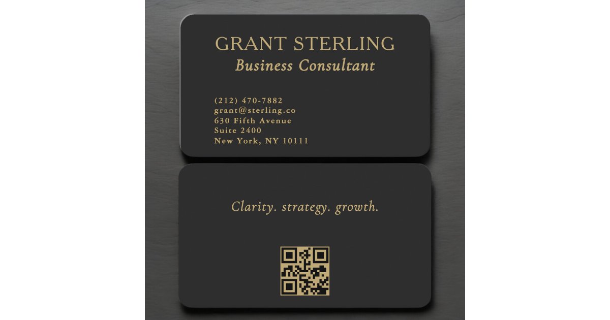 Business Consultant QR Code Professional Card | Zazzle