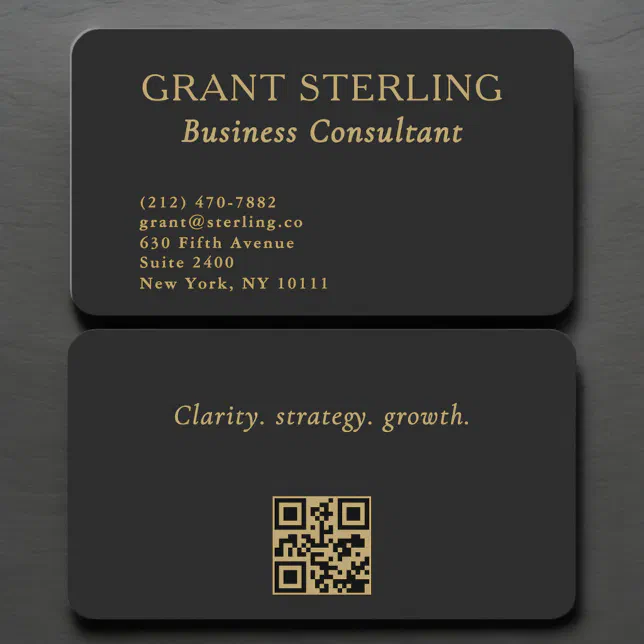 Business Consultant QR Code Professional Card | Zazzle