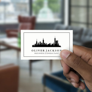 Business Consultant Real Estate Cityscape Business Card