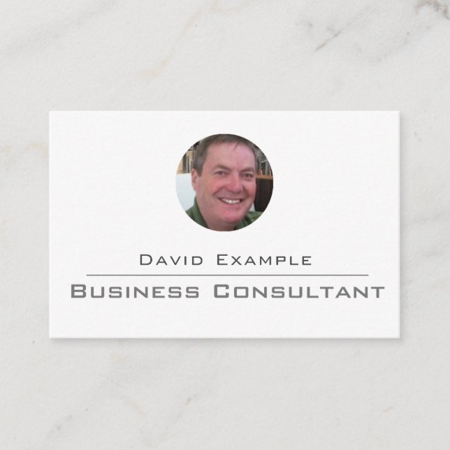 Business Consultant with Photo of Holder Card (Front)