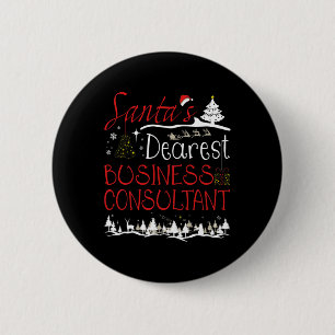 Business Consultant Xmas Job Cute Christmas Button