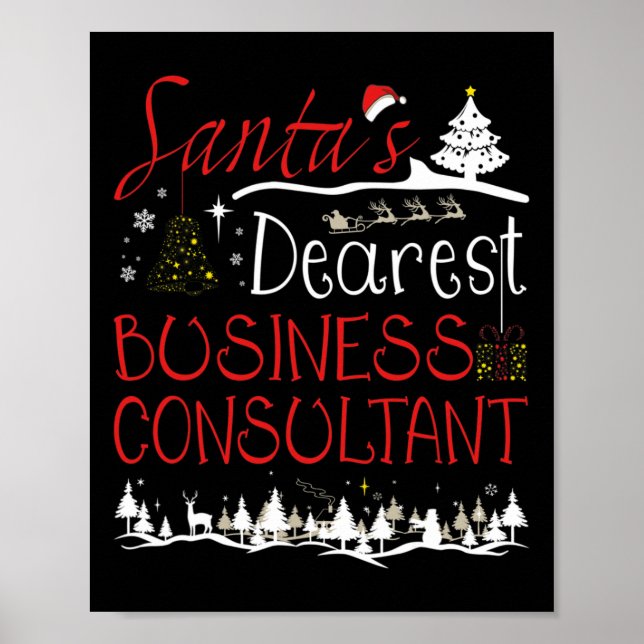 Business Consultant Xmas Job Cute Christmas  Poster (Front)