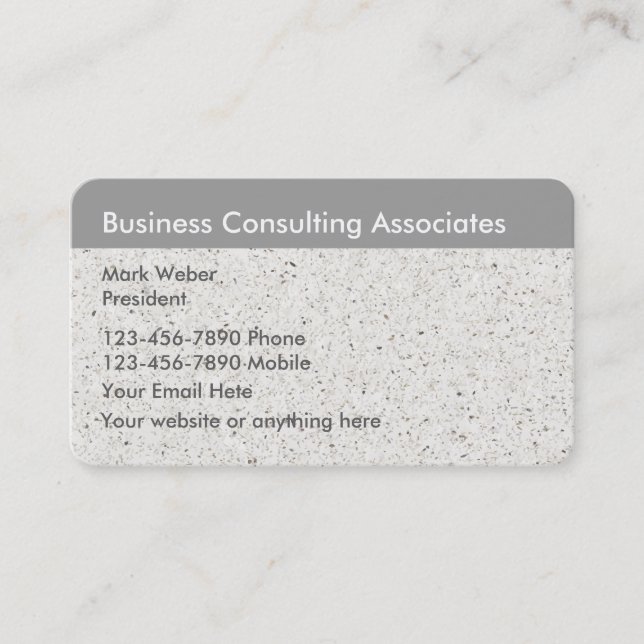 Business Consulting Business Card (Front)