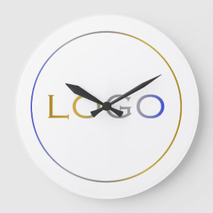 Business Corporate Branding Simple Round Logo Large Clock