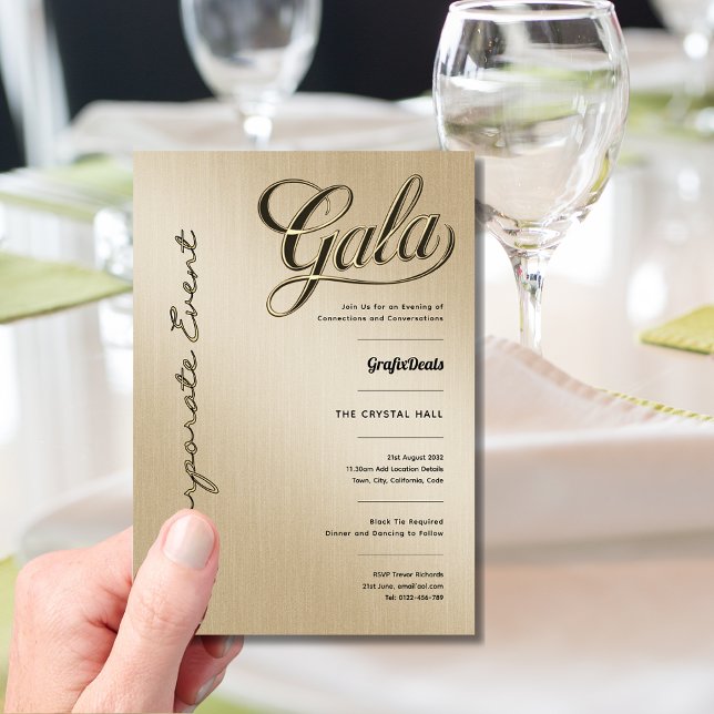 Business Corporate Charity Fundraising Elegant Invitation (Creator Uploaded)