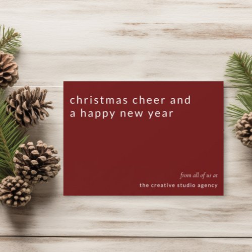 Business Corporate Christmas Cheer Holiday Card