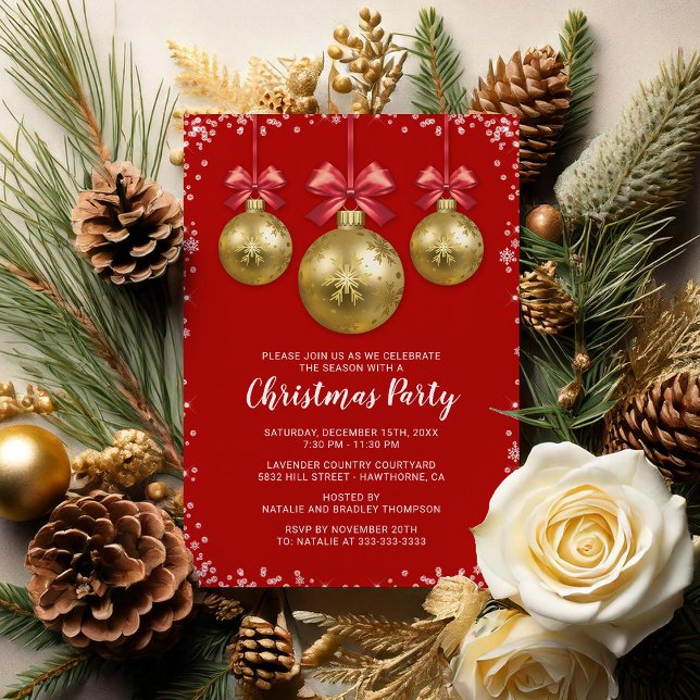 Business Corporate Christmas Holiday Party Invitation (Creator Uploaded)