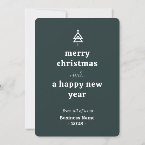 Business Corporate Christmas Tree Holiday Card