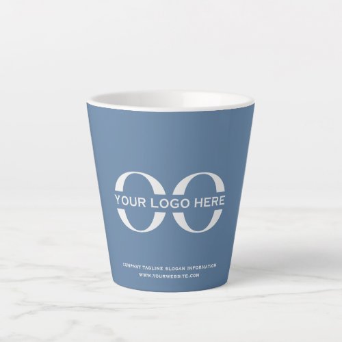 Business Corporate Company Logo Blue Latte Mug