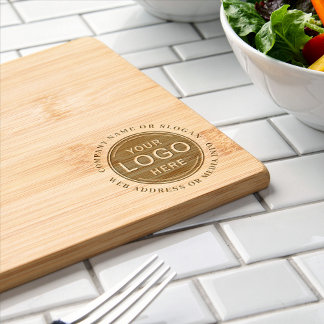 Business Corporate Company Logo Modern Brand Engraved Cutting Board