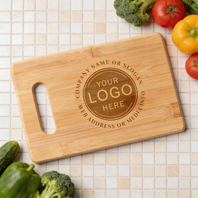 Business Corporate Company Logo Modern Engraved Cutting Board (Creator Uploaded)
