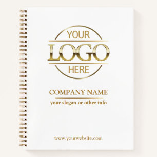Business Corporate Company Logo White Promotional Notebook