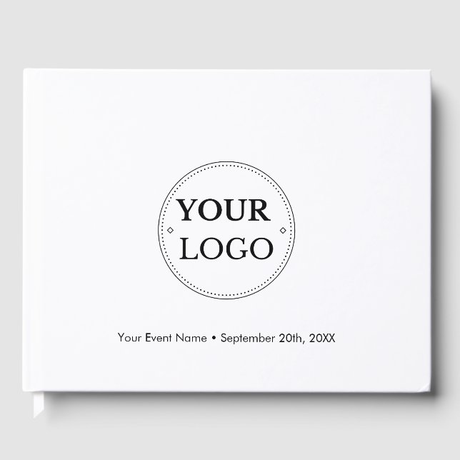 Business Corporate Custom Logo  Guest Book (Front)