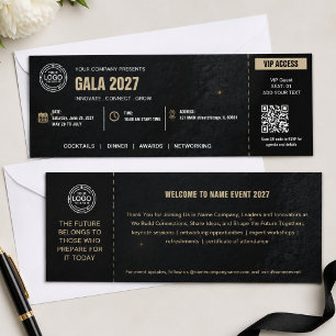 Business Corporate Event Gala Company Logo QR Code Raffle Tickets