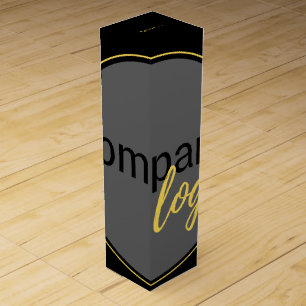 BUSINESS CORPORATE GIFT COMPANY LOGO TEMPLATE WINE BOX
