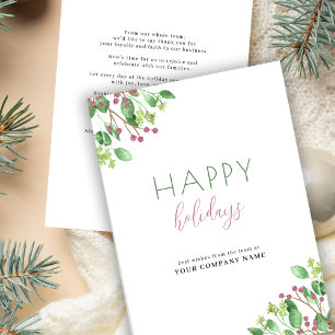 Business corporate Happy Holidays Holiday Card