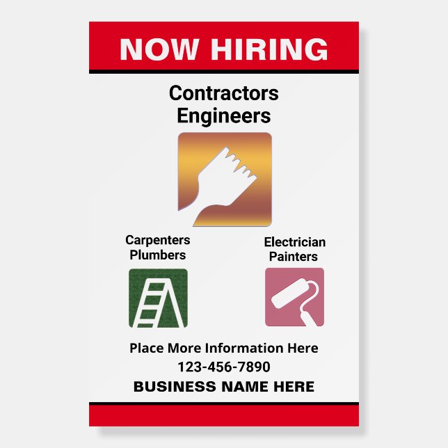 Business Corporate Hiring Employees Professional  Foam Board (Front)