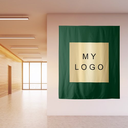 Business corporate logo emerald green tapestry
