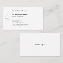 Business Corporate Logo Simple Black White Elegant Business Card