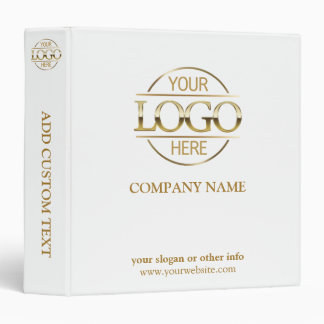 Business Corporate Records Custom Logo White 3 Ring Binder