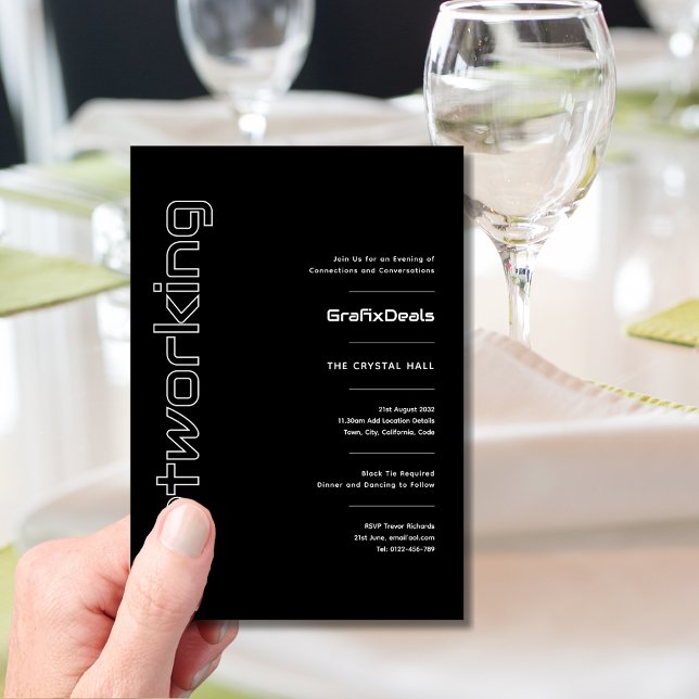 Business Corporate Tech Network Minimal Events Invitation (Creator Uploaded)