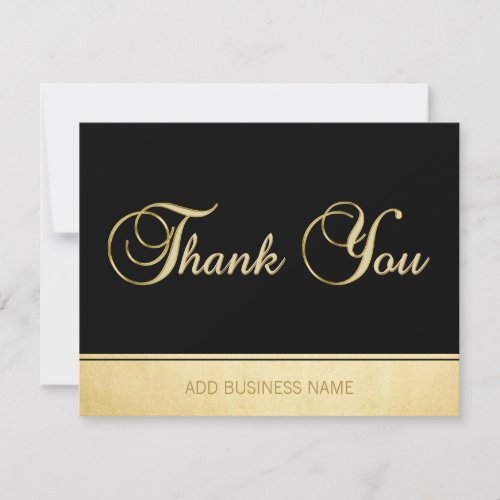 Business Corporate Thank You Gold Black  Add LOGO