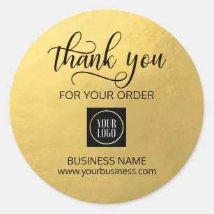 Stickers Thank You Glossy White or Kraft Brown Wedding Stickers Labels