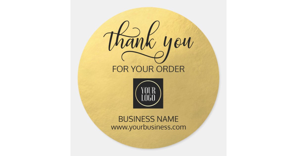 Business Corporate Thank You Gold Black Add Logo Classic