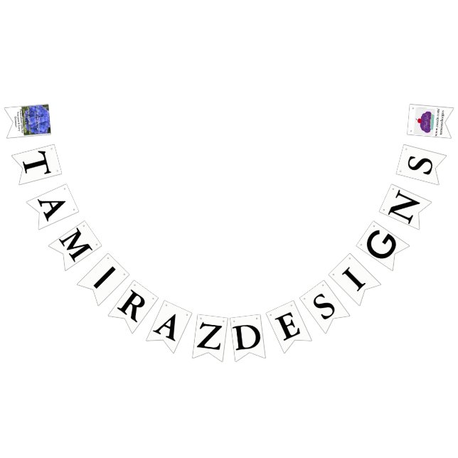 Business Craft Fair Name Website White PHOTOS Bunting Flags (All)