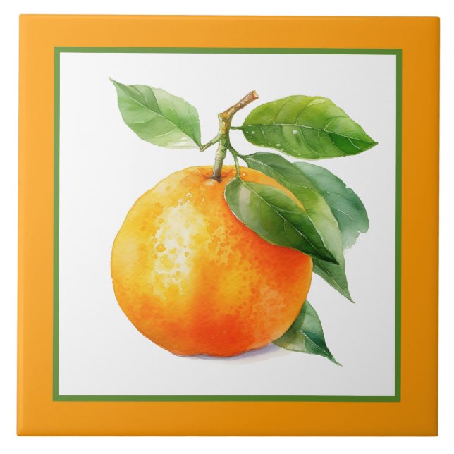 business crafting home fruit orange ceramic tile (Front)