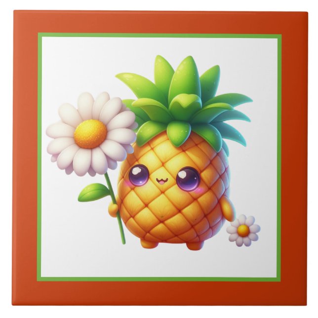 business crafting home fruit pineapple ceramic  ceramic tile (Front)