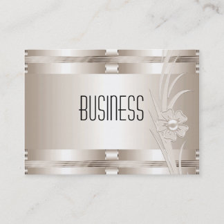 Business Cream Art Deco Floral Card