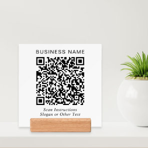 Business Create Your Own QR Code Tabletop Sign  Holder