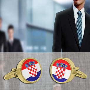 Business Croatia & Croatian Flag fashion / sports Cufflinks