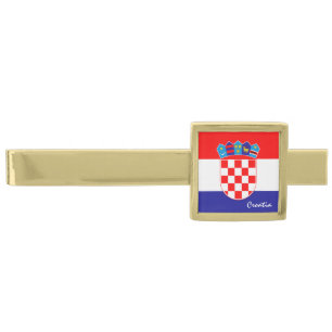 Business Croatia & Croatian Flag fashion / sports Gold Finish Tie Bar