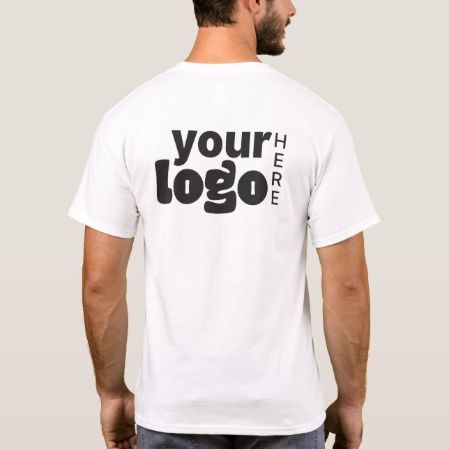 Business Custom Logo Company Branded Employee  T-Shirt (Back)