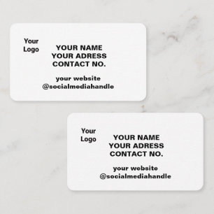 business custom logo name simple blue yellow bus card