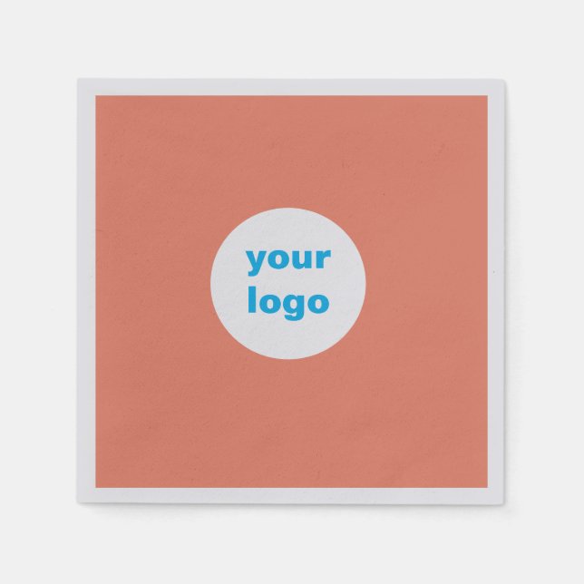  business custom logo name simple white red blue c napkins (Front)