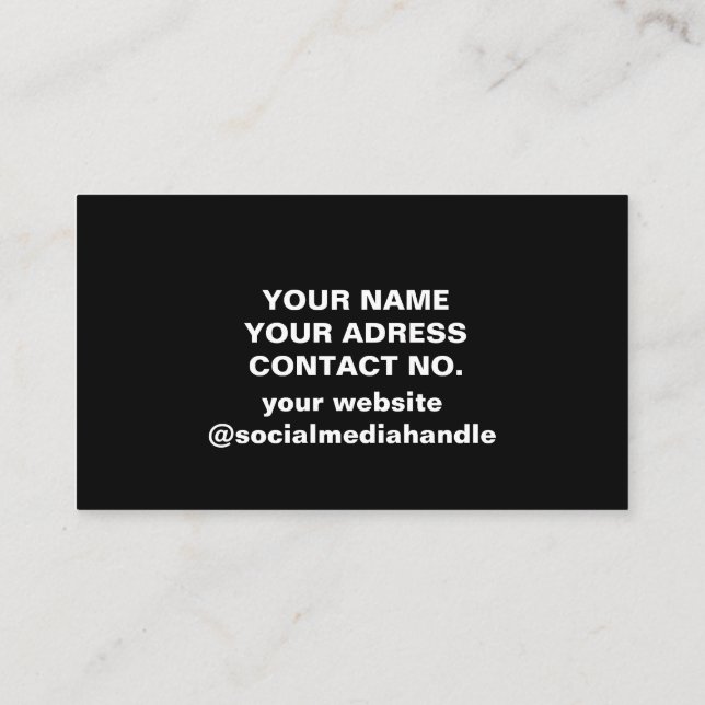  business custom logo name simple white red blue   card (Back)
