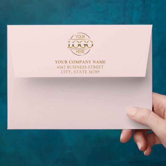 Business Custom Logo Professional Return Address Envelope (Hand)