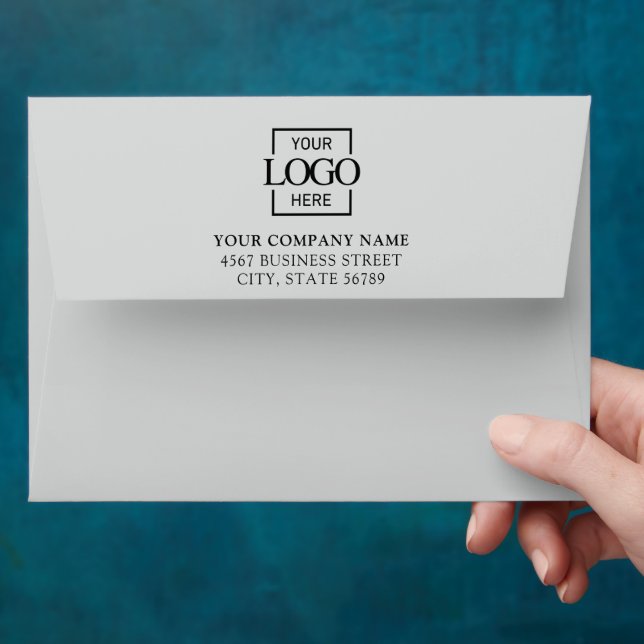 Business Custom Logo Professional Return Address Envelope (Hand)