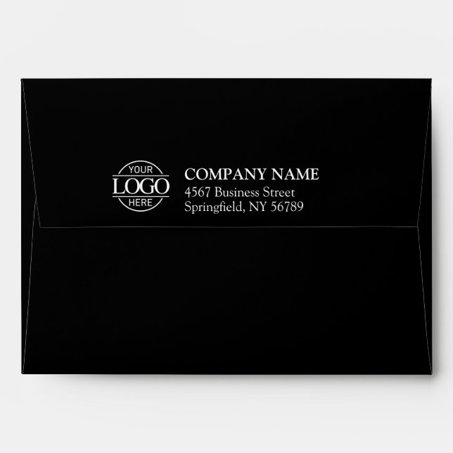 Business Custom Logo Professional Return Address Envelope (Back (Top Flap))