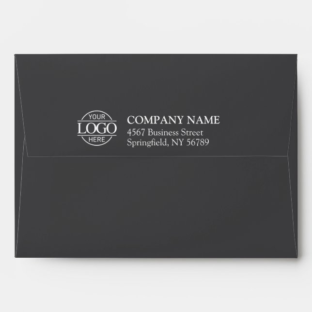 Business Custom Logo Professional Return Address Envelope (Back (Top Flap))