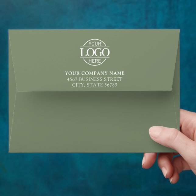 Business Custom Logo Professional Return Address Envelope (Hand)