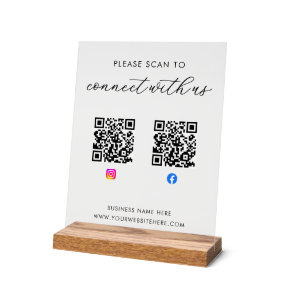 Business Custom QR Code Acrylic Sign