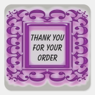 Business Customer Appreciation for Order Thank You Square Sticker