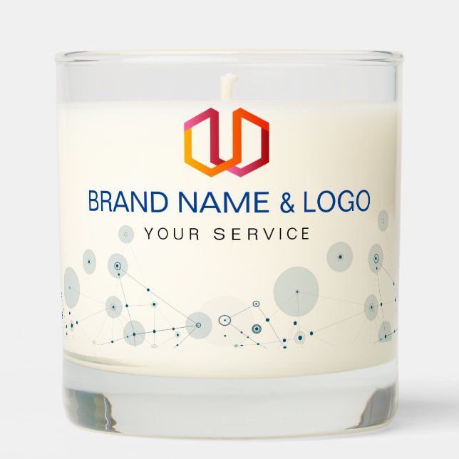 Business Customizable  Business Name And Logo Scented Candle (Front)