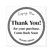 BUSINESS CUSTOMIZABLE THANK YOU . RUBBER STAMP